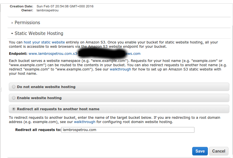 Amazon S3 - Redirect requests Amazon S3 - Redirect requests